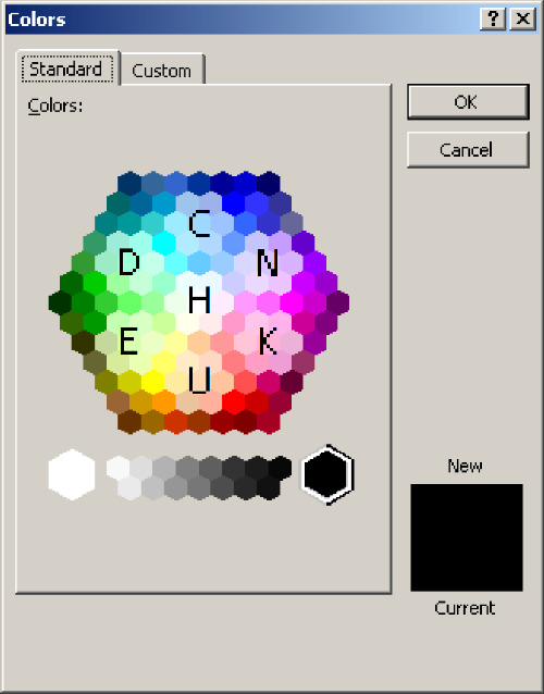 Example puzzle graphic with Windows XP Color-picker background