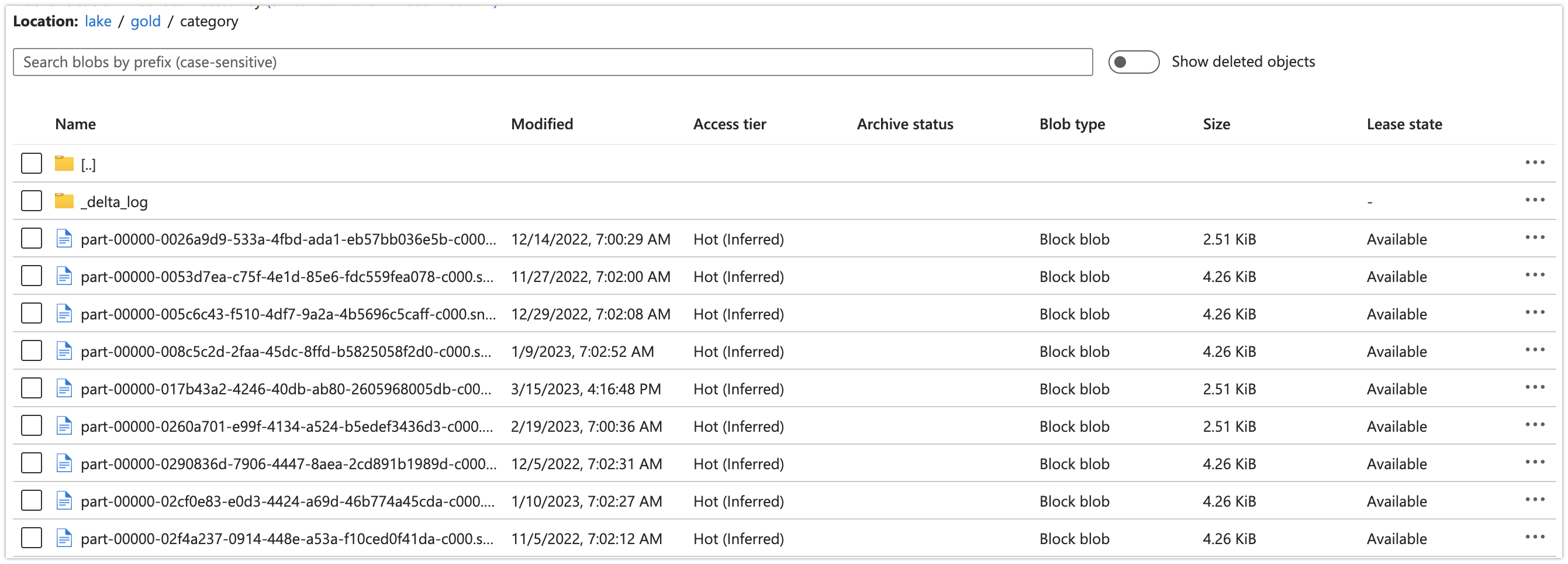 Delta Lake Data Onn Azure