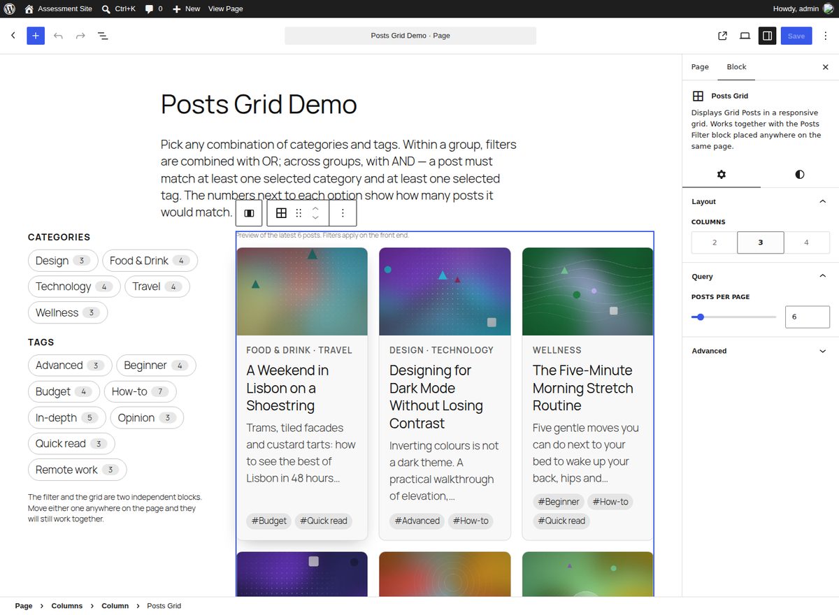 Block editor