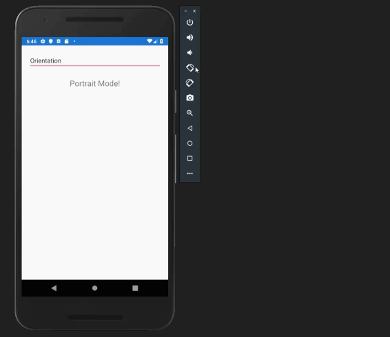 Demo of Layout Mode "Orientation" on Android
