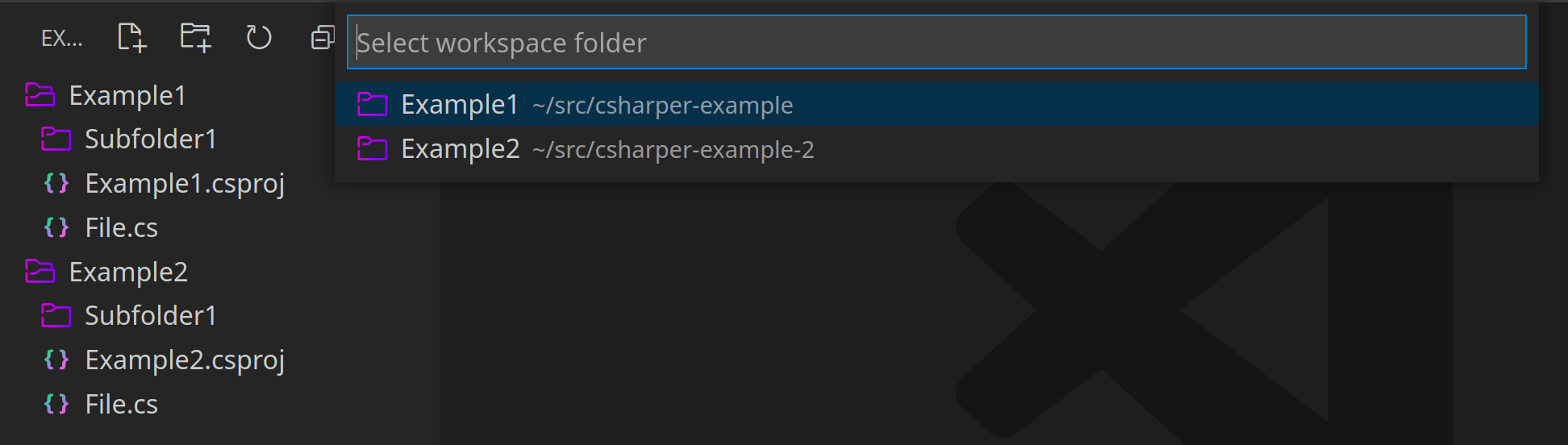 Multiple workspace folders