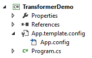 Visual Studio file nesting