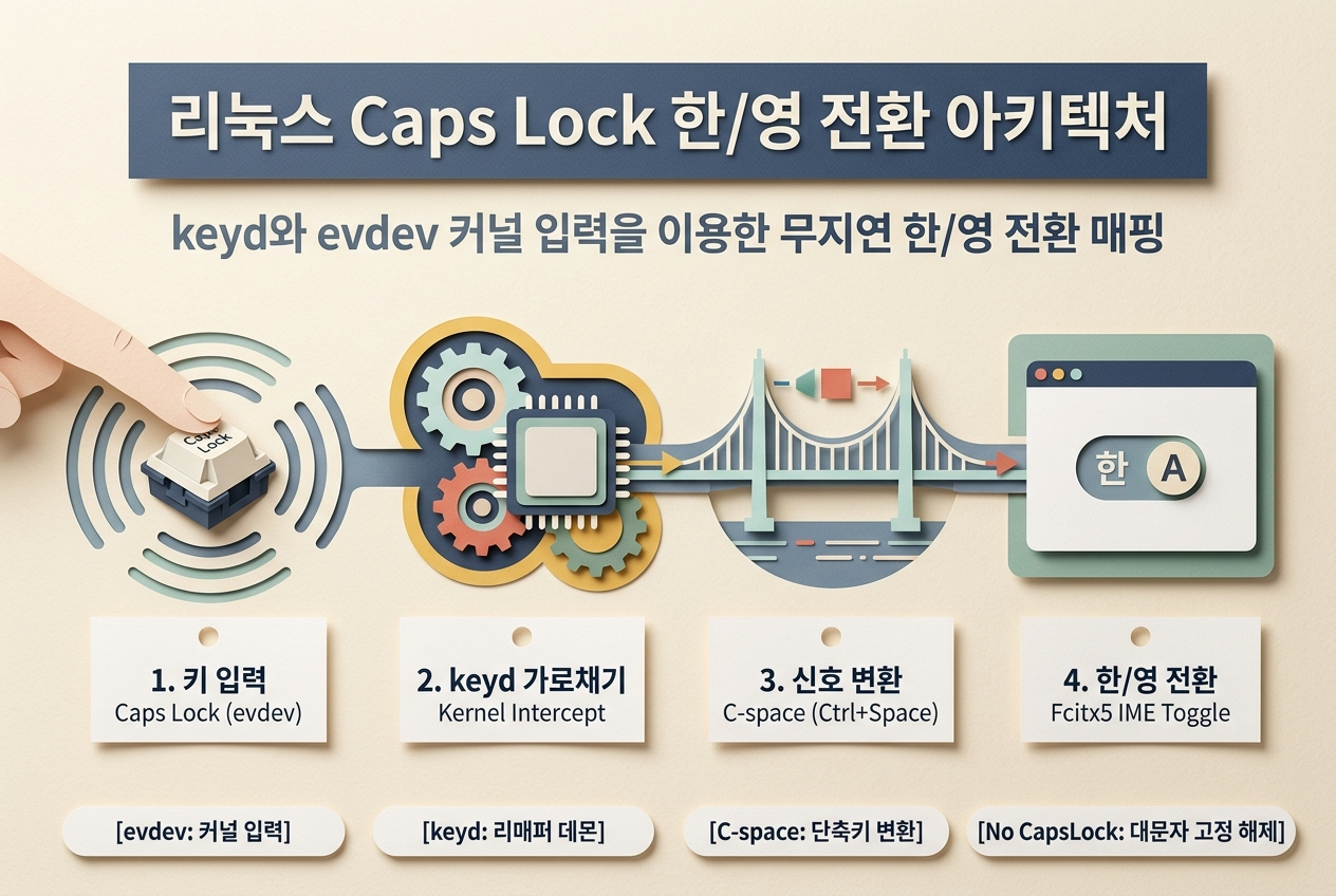 리눅스 입력 계층과 keyd의 동작 위치
