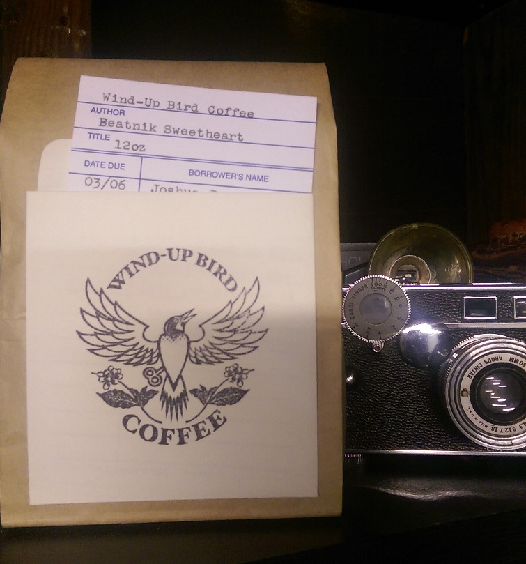 Wind-Up Bird Coffee Bag & Camera