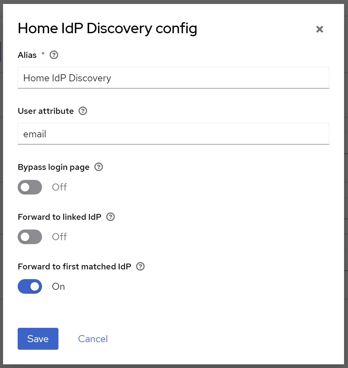 Authenticator configuration