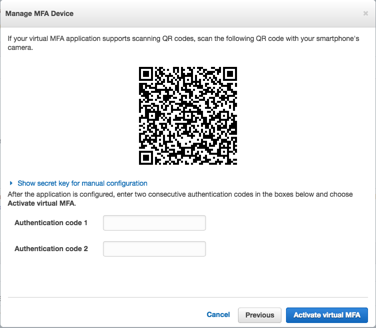 AWS MFA Dialogue