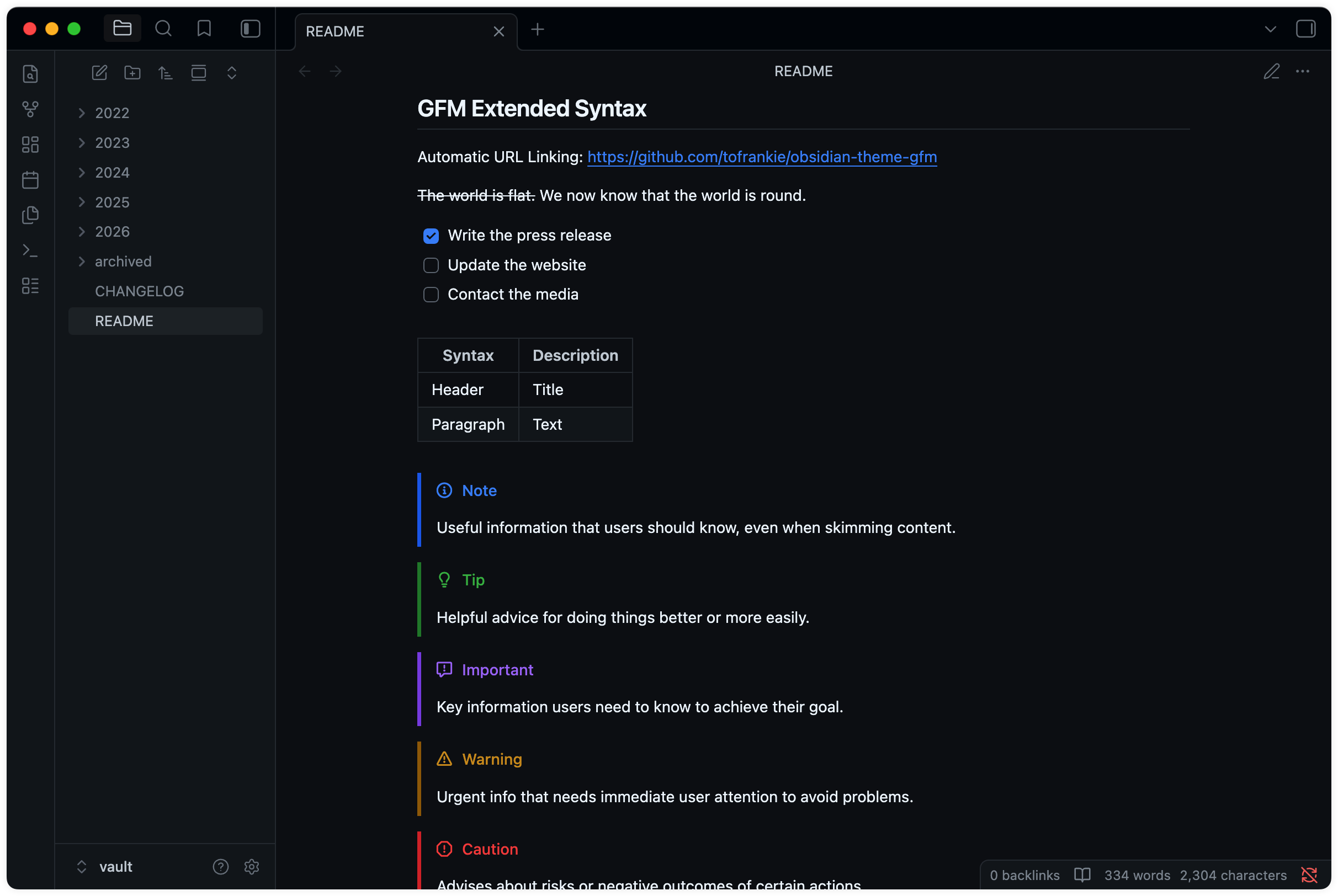 Dark Mode