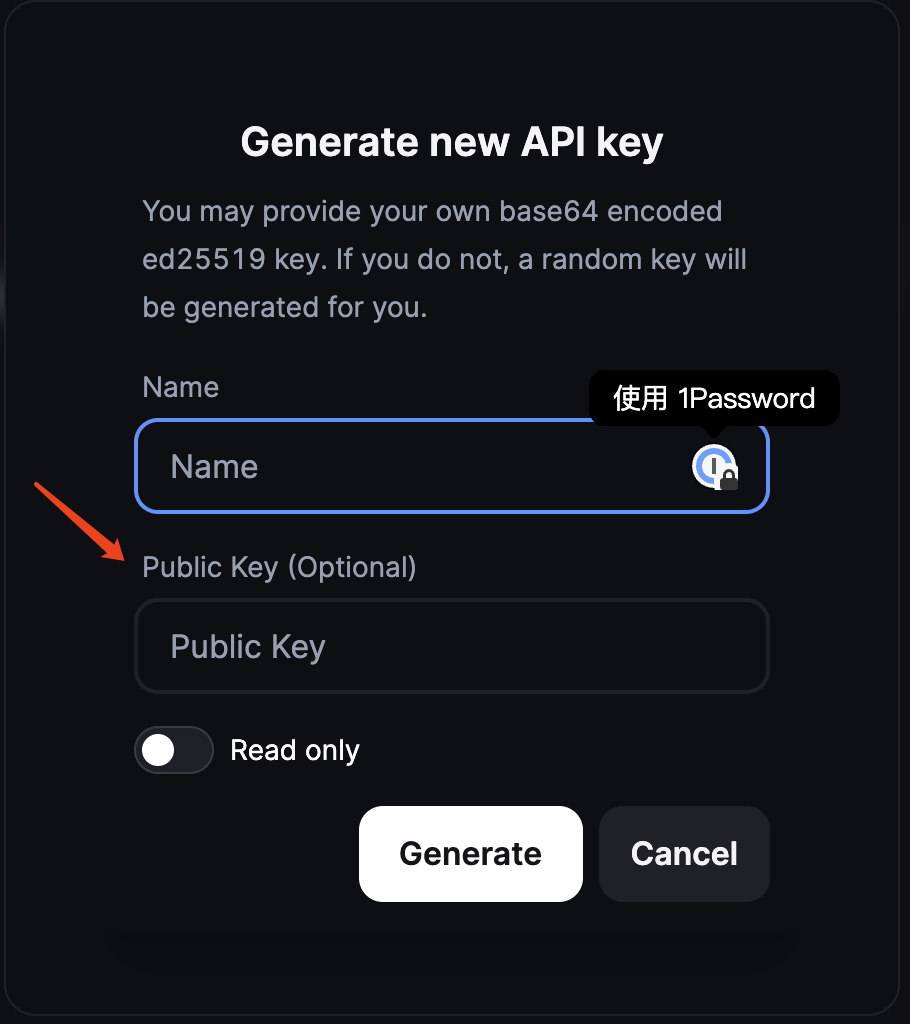 设置api key