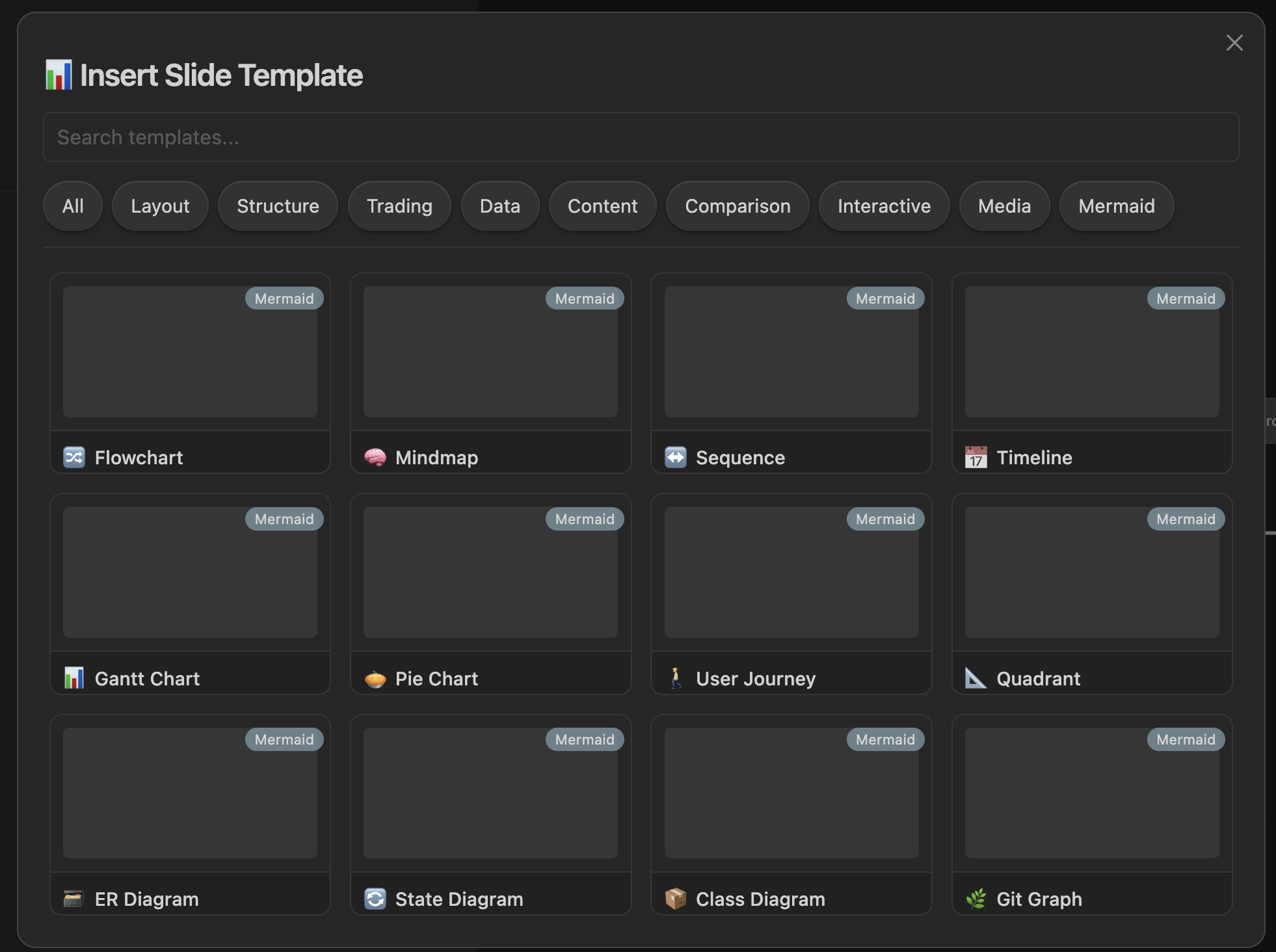 Slide Template Dialog
