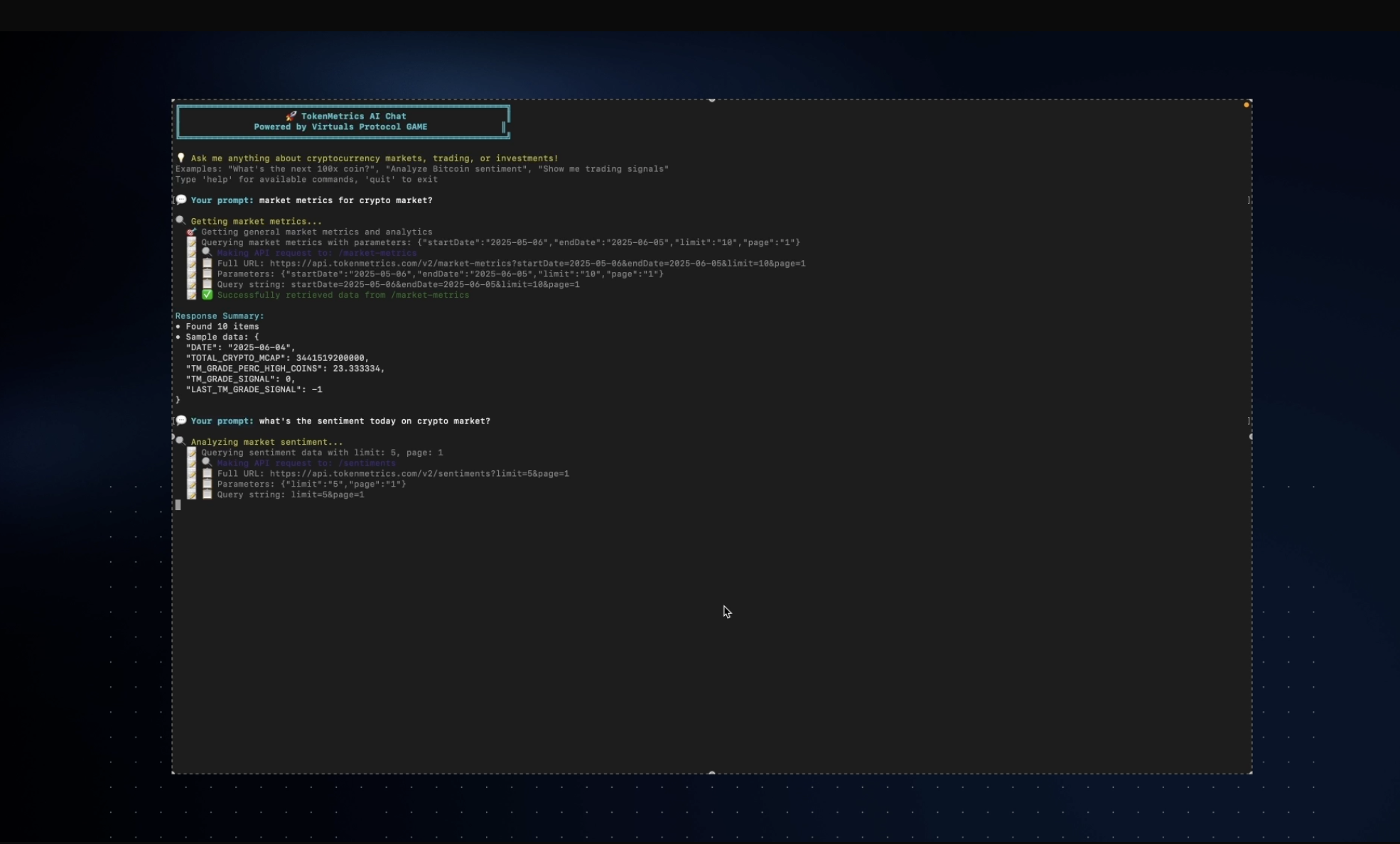 Interactive Chat Interface - Responses