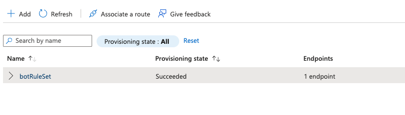 Azure Front Door Add Rule