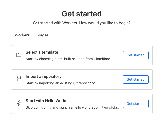 Cloudflare Worker Get Started