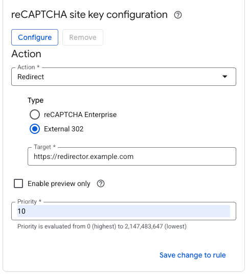 Google Cloud Armor Redirect