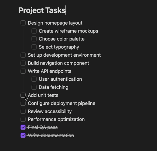 Auto Sort Checked Items demo