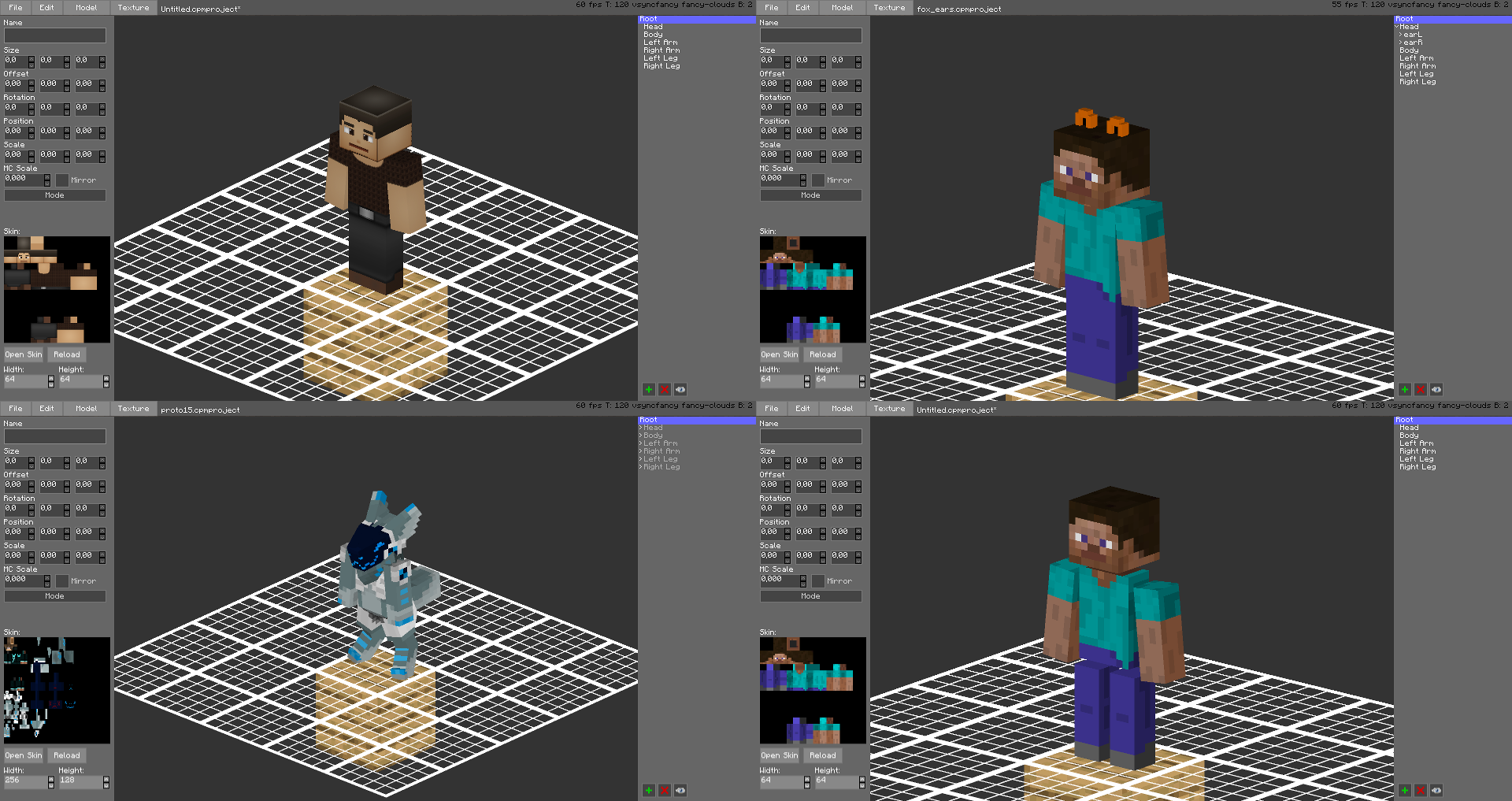 More Player Models Mod (1.19.3, 1.19.2) – Character Creation Screen,  Animations