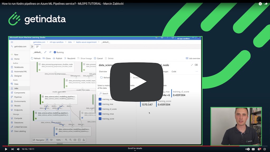 Kedro Azure ML video tutorial