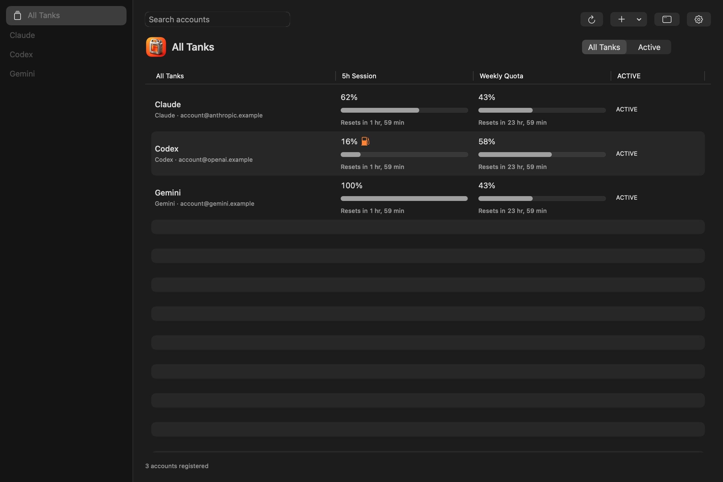 Native workspace, dark