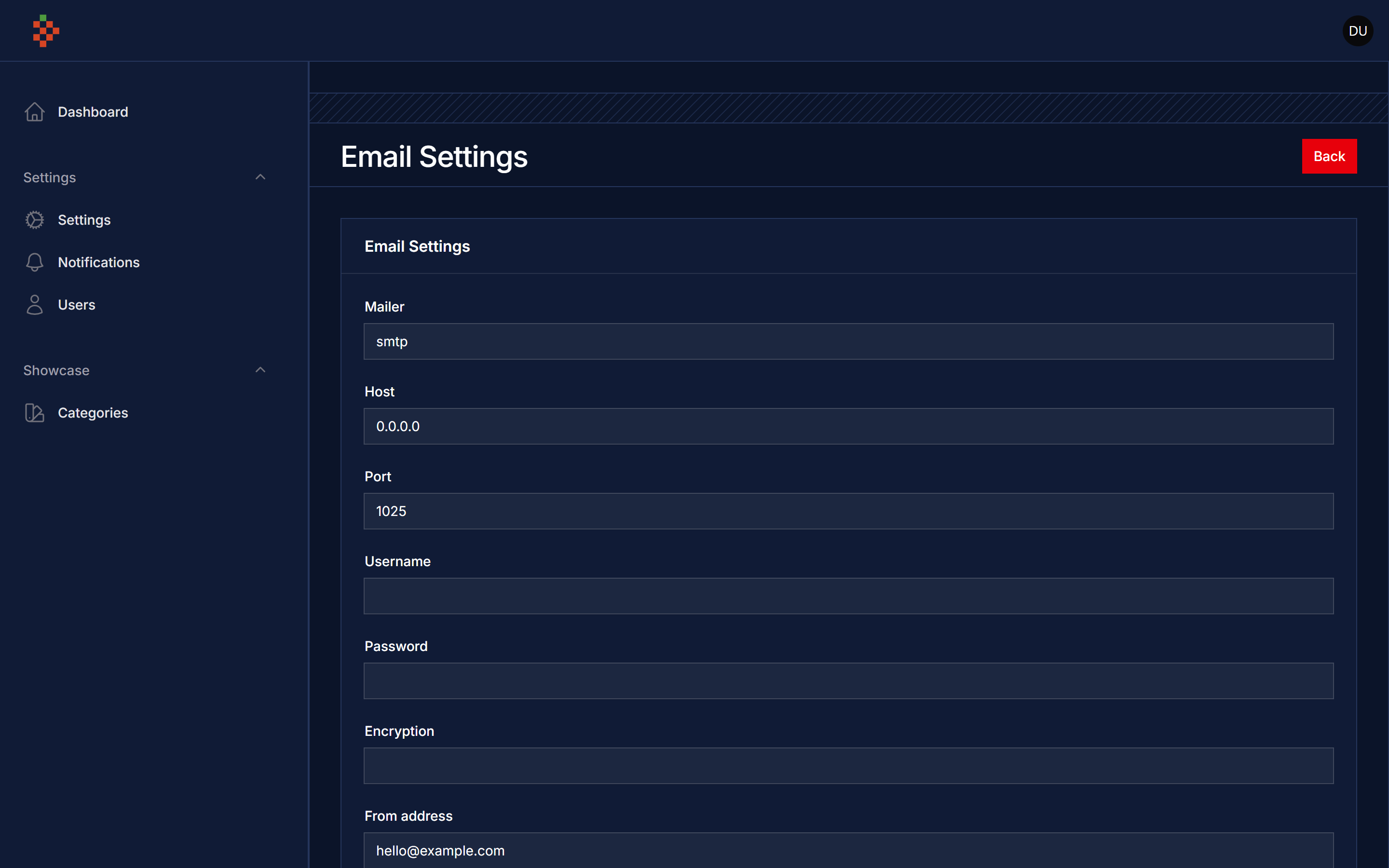Email Settings