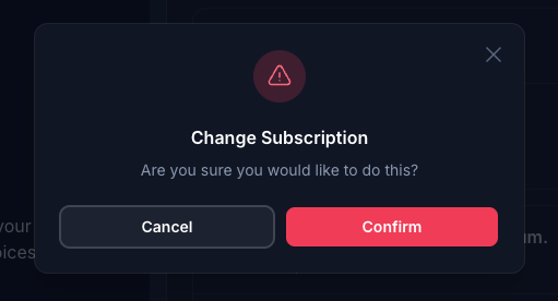 Change Subscription Modal