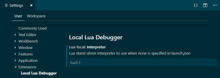 "lua-local.interpreter": "lua5.1" "lua-local.interpreter": "lua5.1"