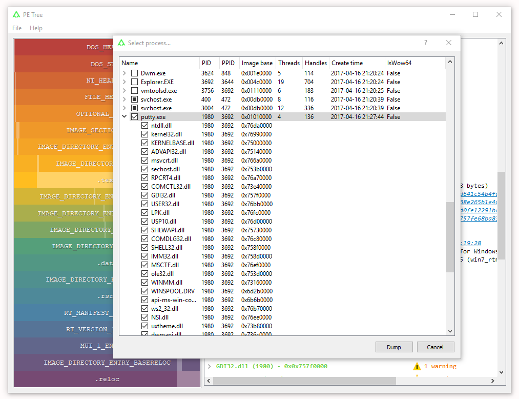 PE Tree Volatility plugin