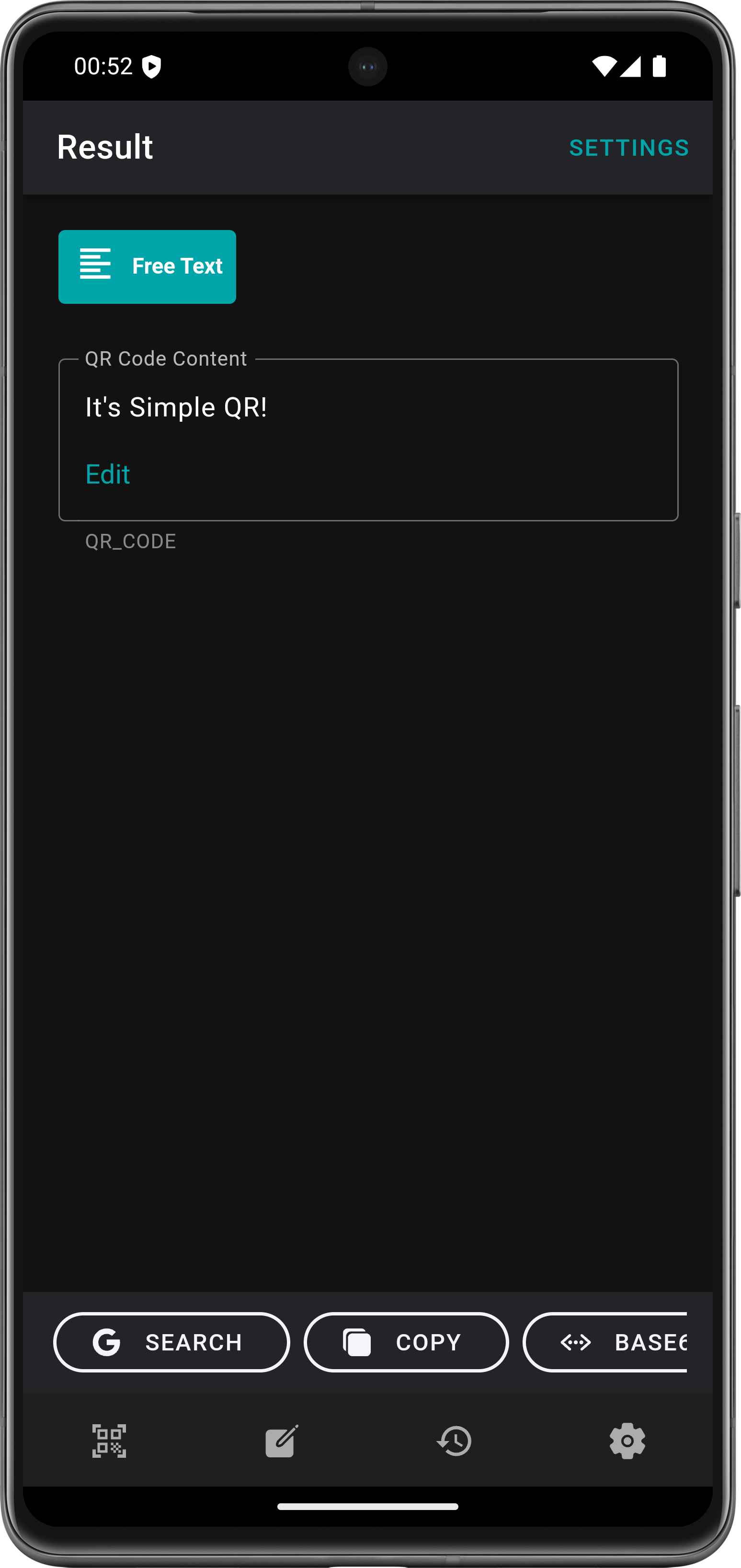 Screenshot 3 of Simple QR — opens full size
