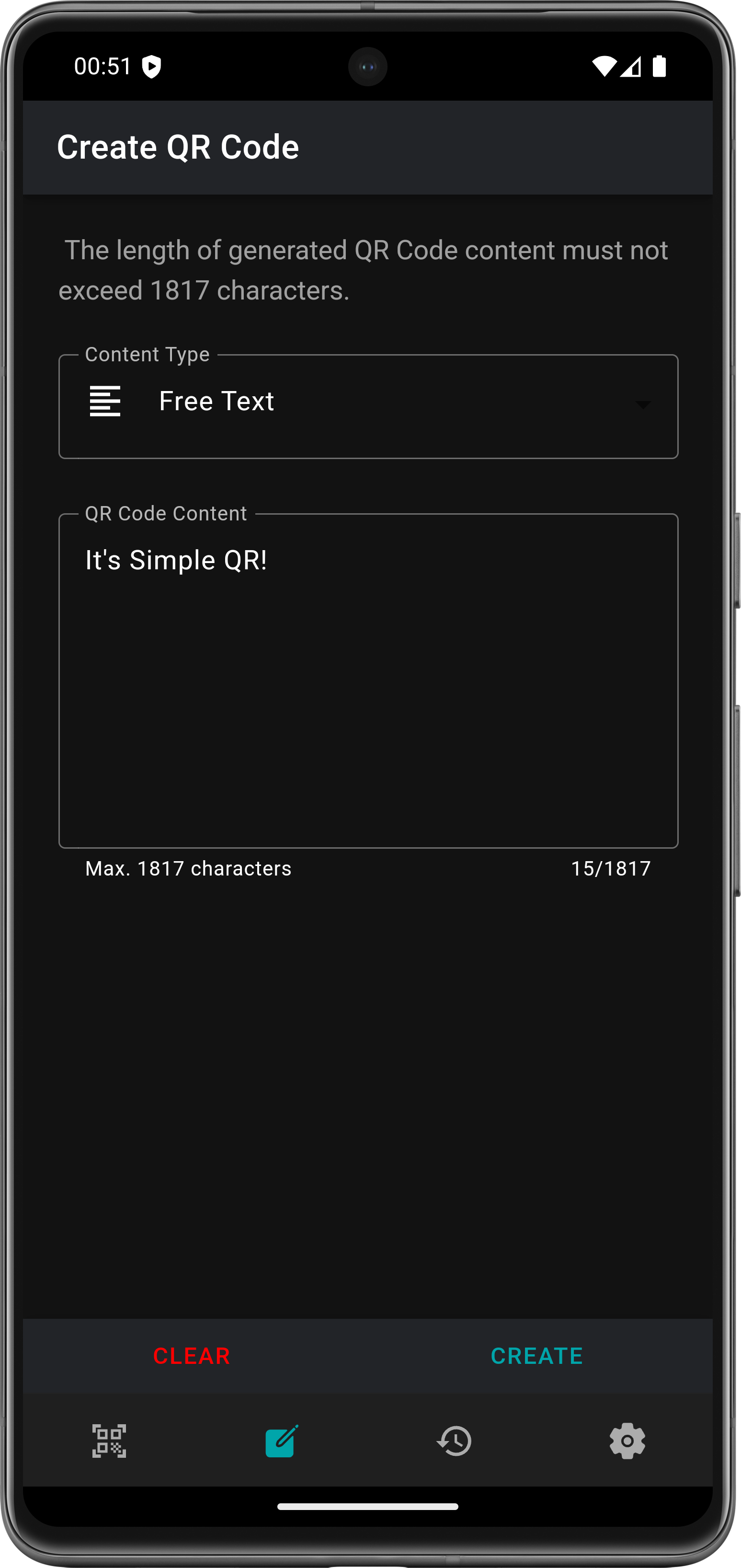Screenshot 5 of Simple QR — opens full size