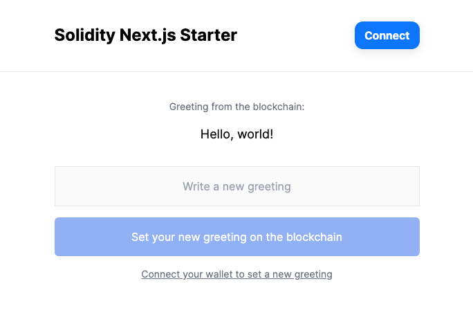 Solidity + Next.js Starter
