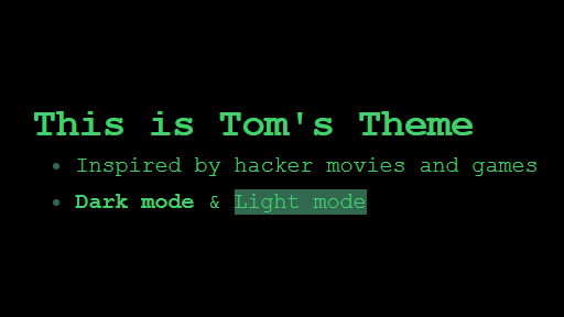 Tom's Theme