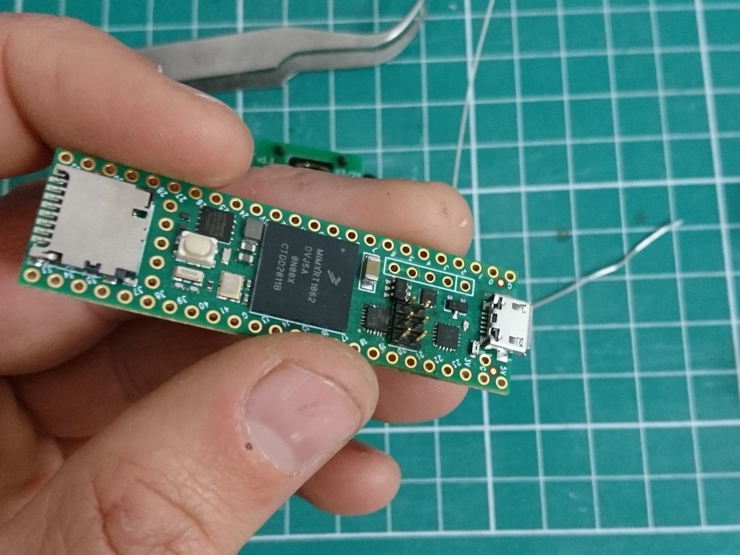 Soldering pin header to Teensy