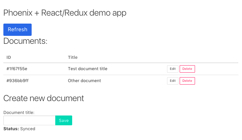 Phoenix + React/Redux demo app