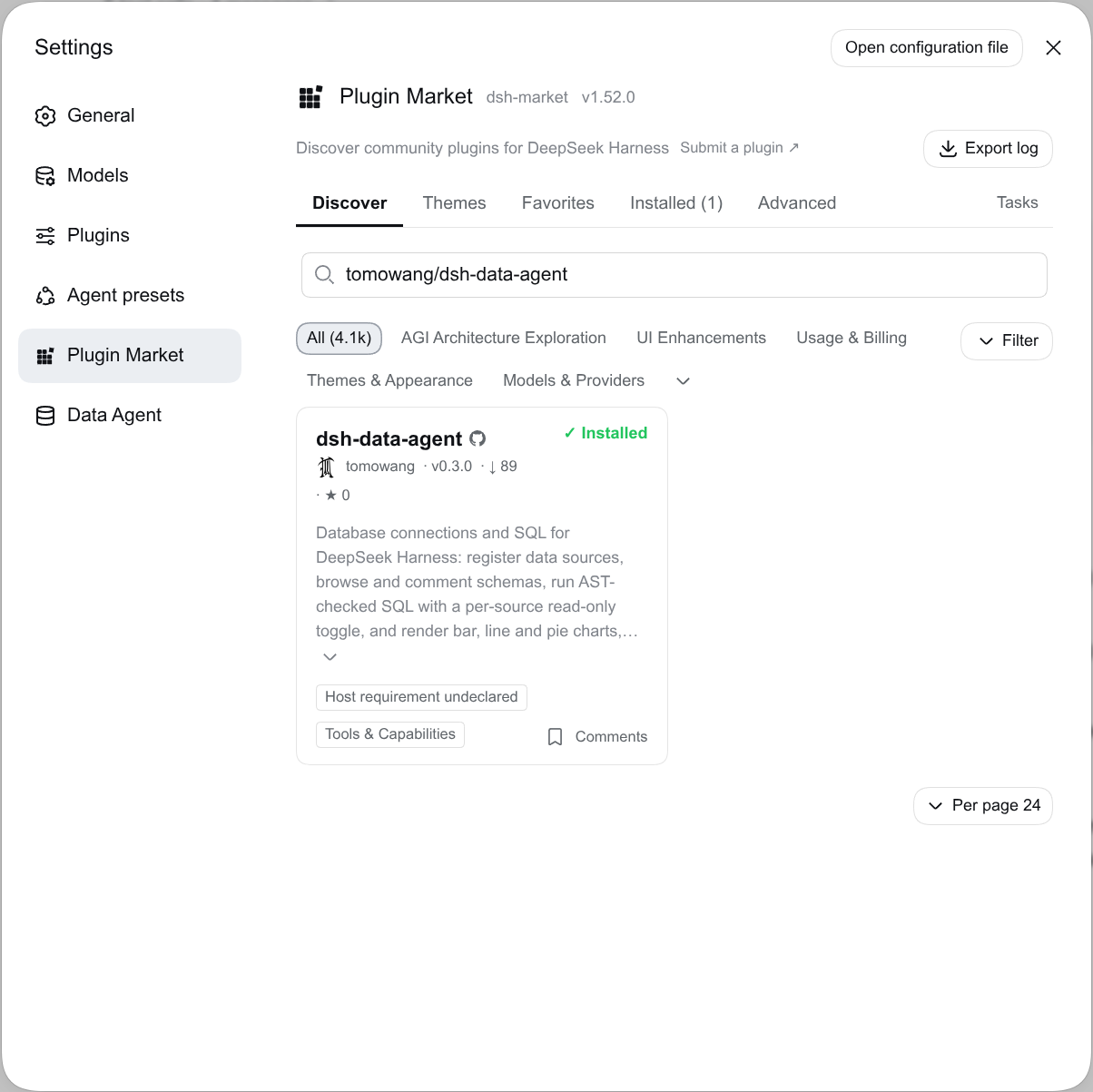 Installing dsh-data-agent from the dsh-market