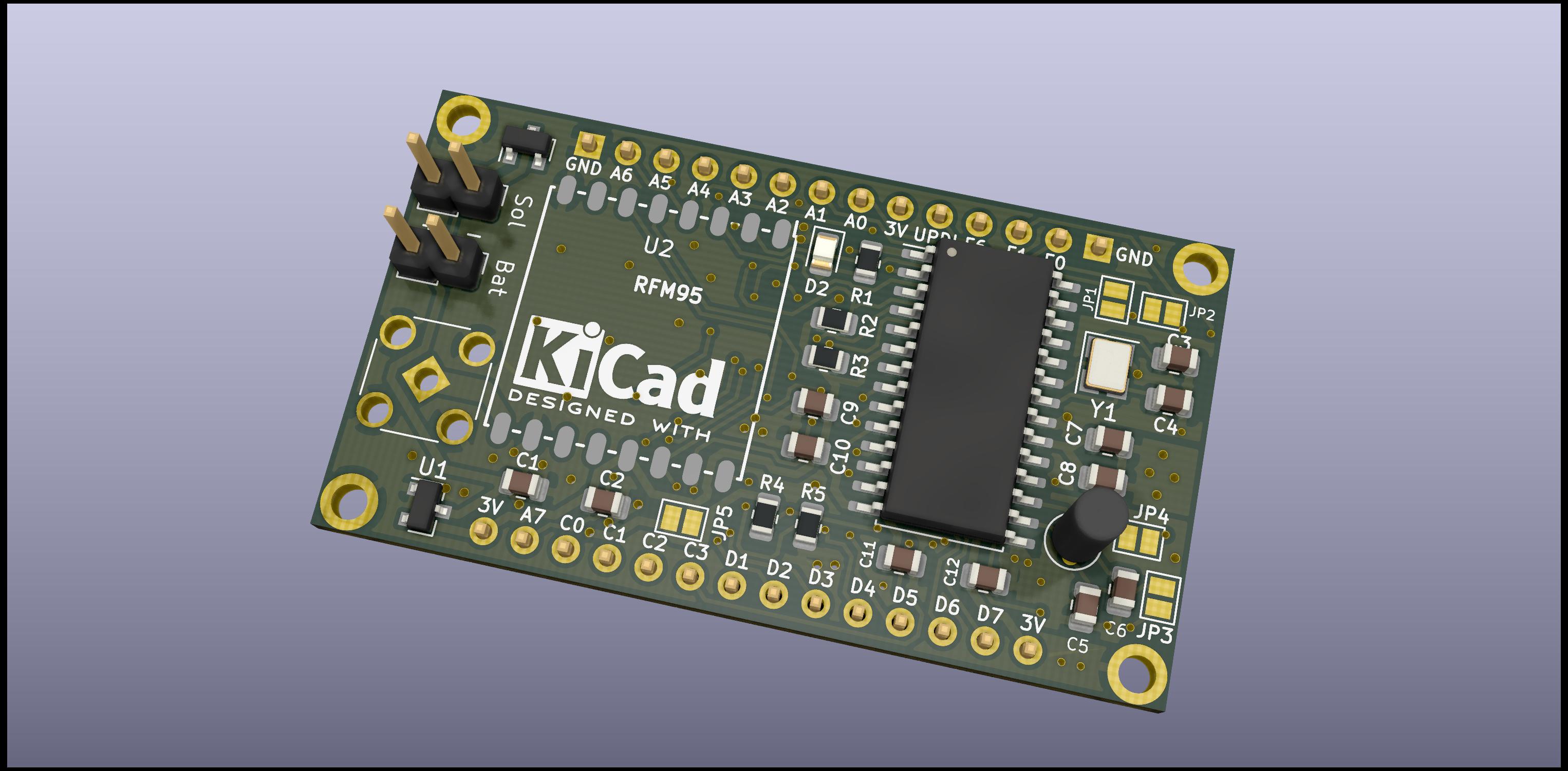 STM32 RFM95 proto board, from the project README