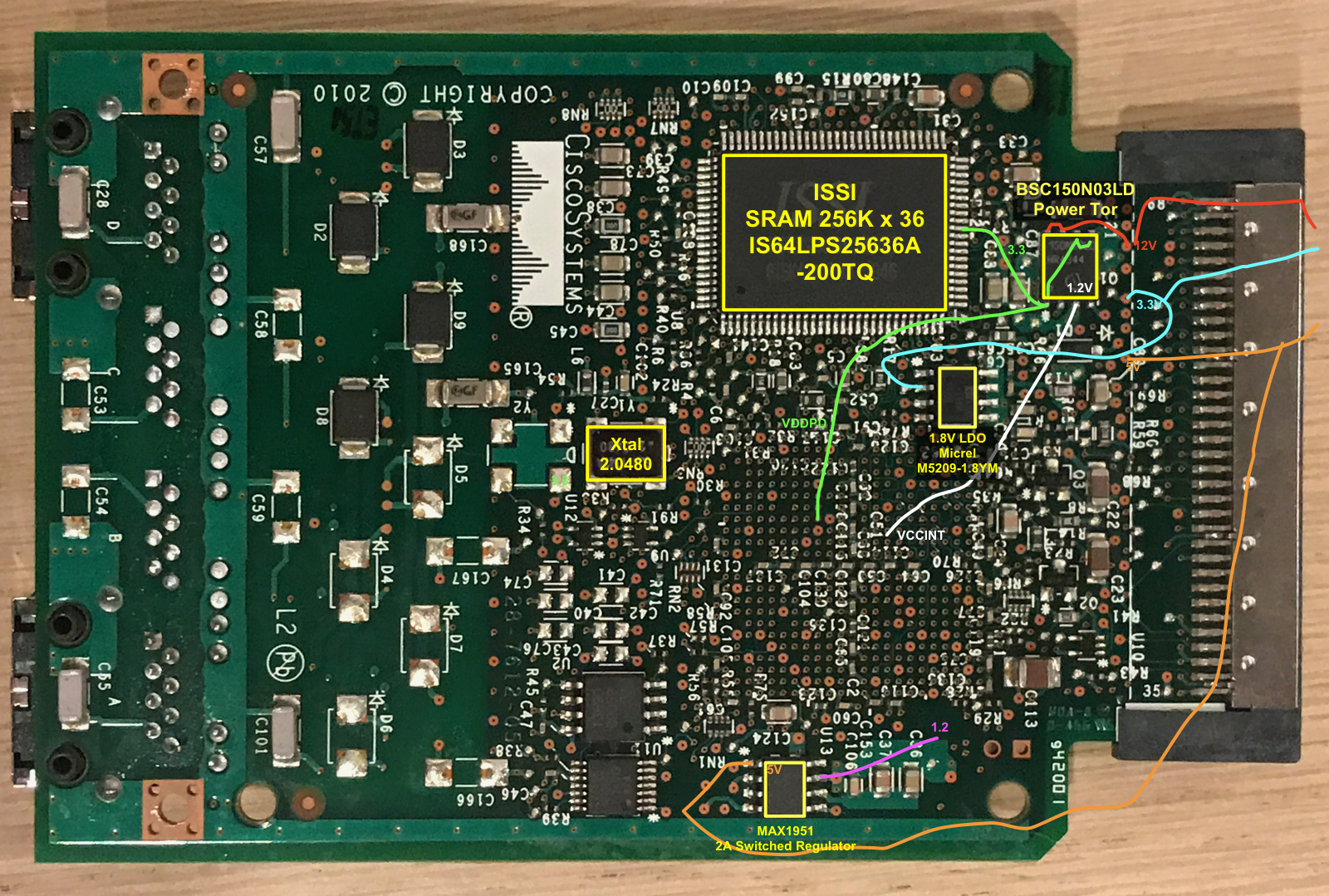 Bottom PCB Annotated