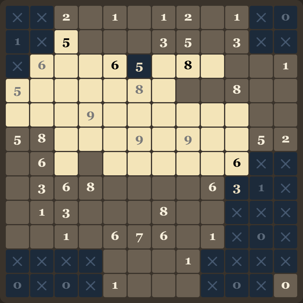 Partly solved board