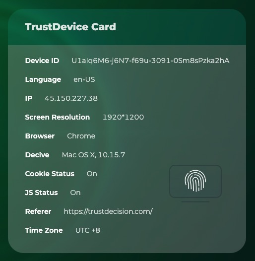 trustdevice card