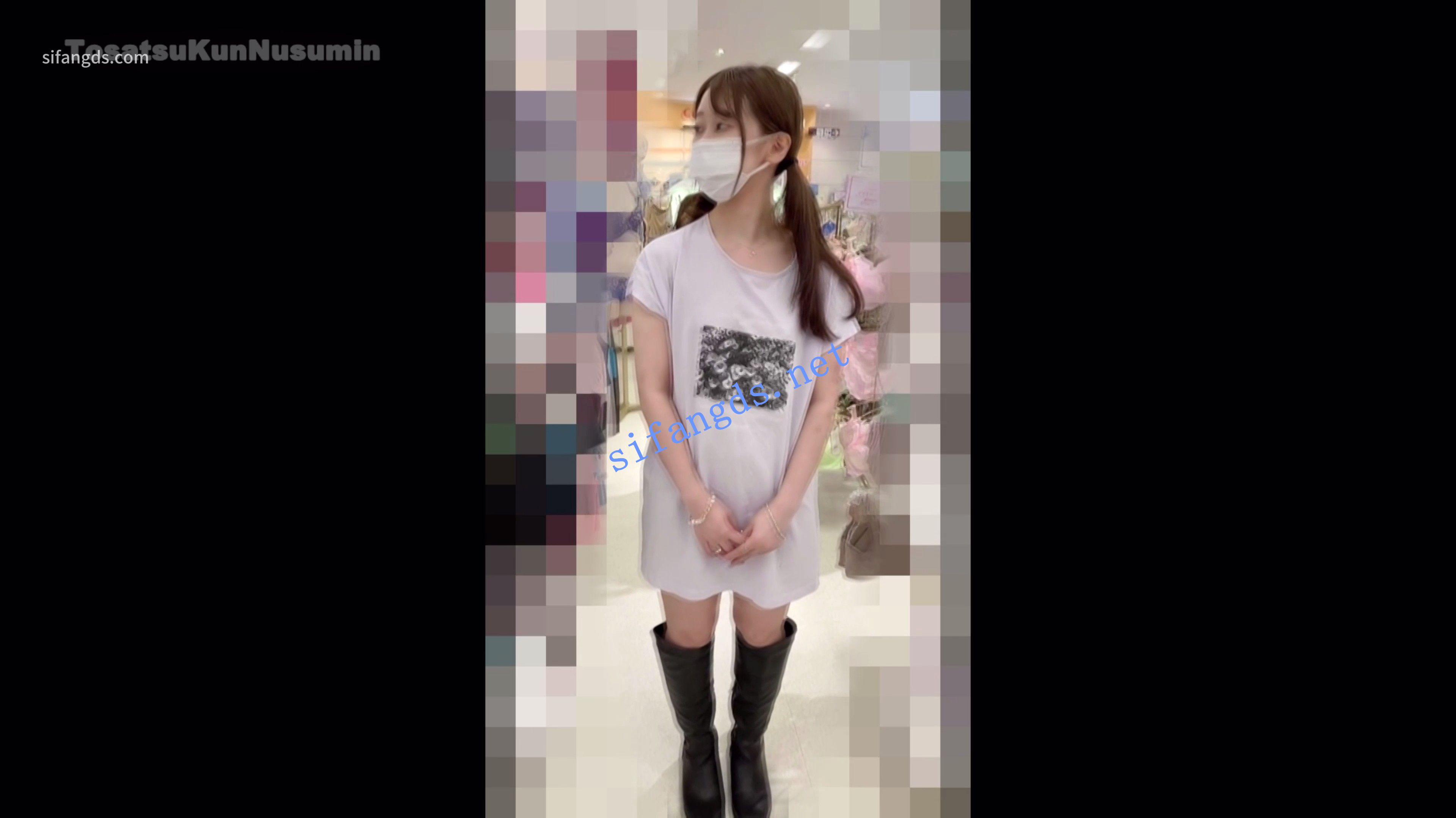 【日产精选】160双马尾T恤店员。透明蕾丝套装黑森林