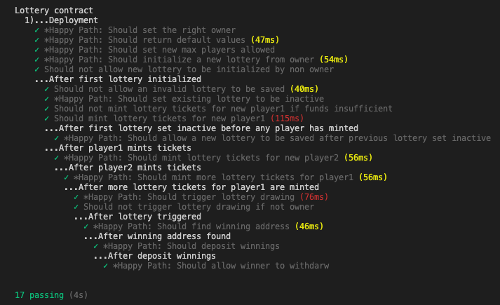 smart contract test