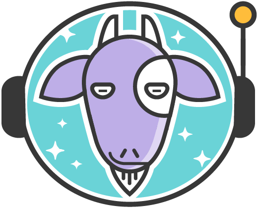 Particle mascot: Astrogoat