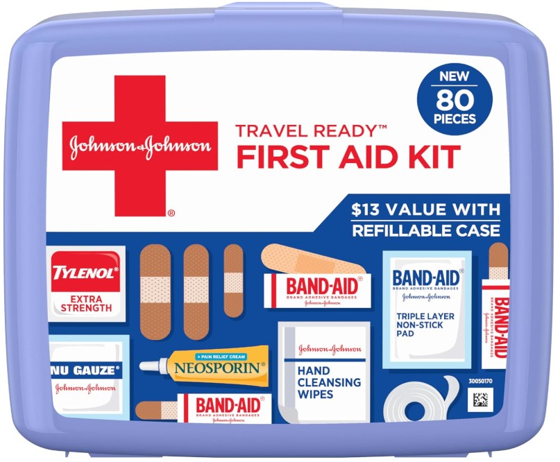 BAND-AID Brand Travel Ready First Aid Kit
