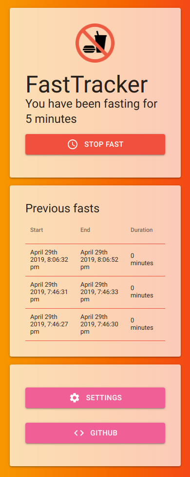 FastTracker screenshot