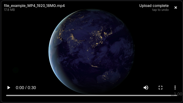 Before optimization - 17.8 MB MP4 file