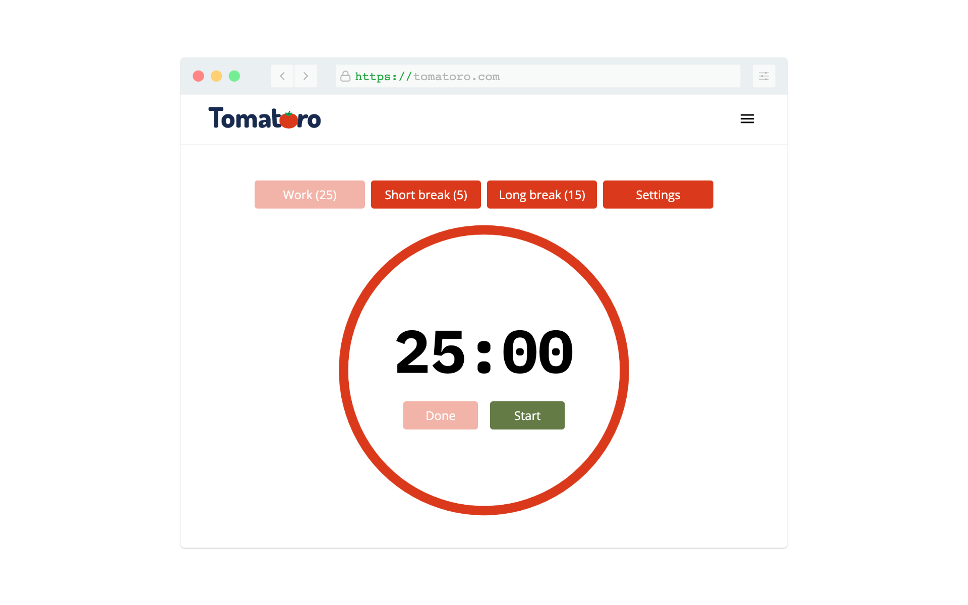 tomatoro app screenshot