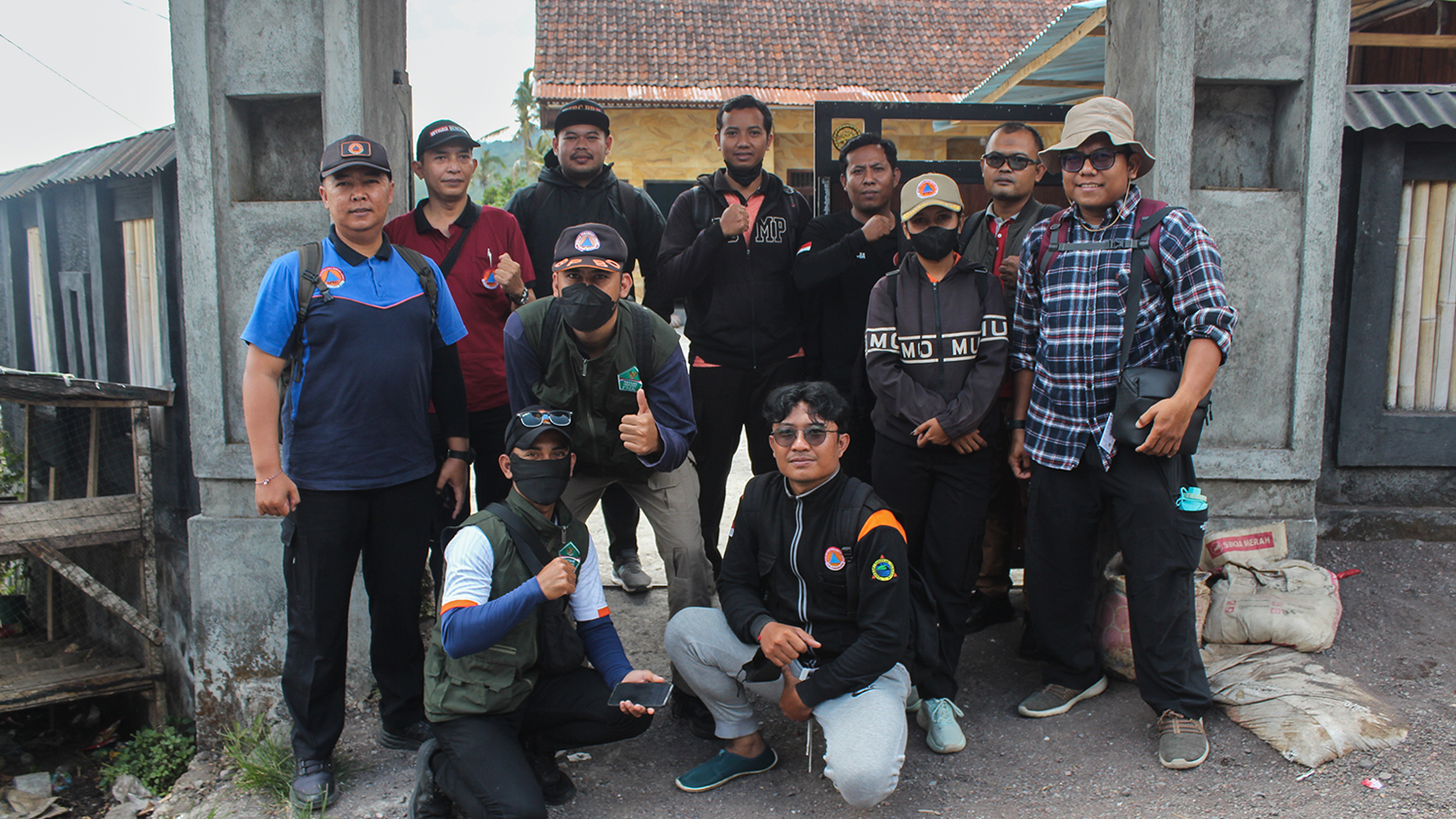 The team from BPBD Karangasem, BPBD Bali, and AP Hub during drone mapping in Ban Village (September 2025) | Photo: Tony Liong / Open Mapping Hub - Asia-Pacific