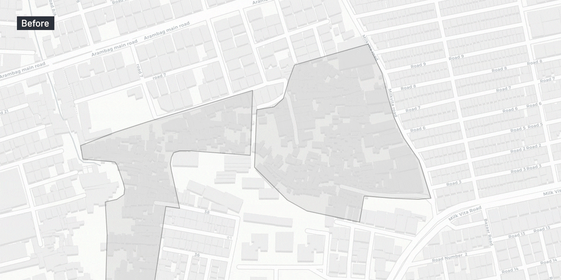 Initially, Jheelpar was merged with another informal settlement as a single data entry. Using settlement boundary data provided by the D-PACT team, the dashboard now accurately showcases Jheelpar’s area.