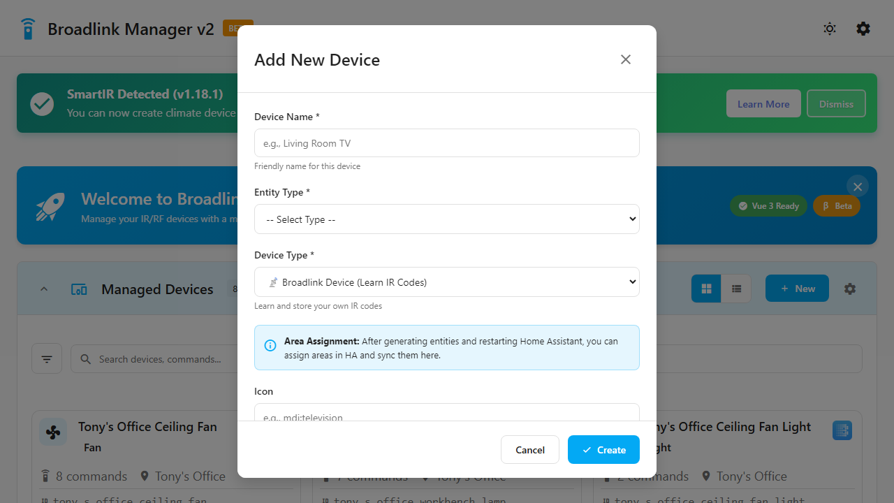 GitHub - tonyperkins/homeassistant-broadlink-manager-v2: VUE Based ...