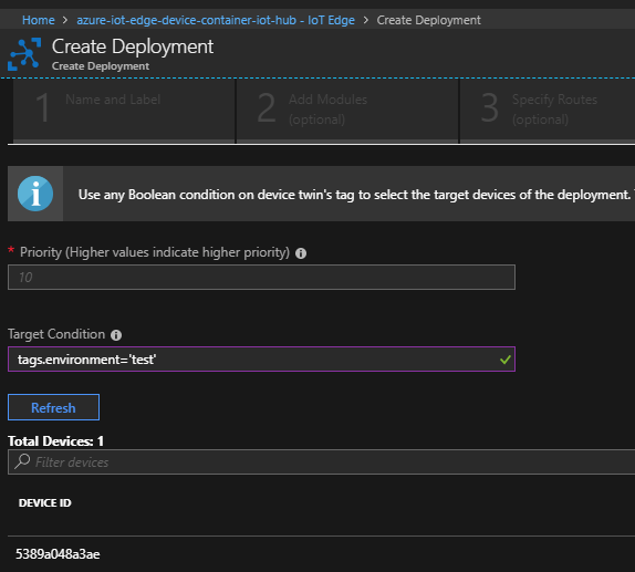 Edge Deployment Configuration