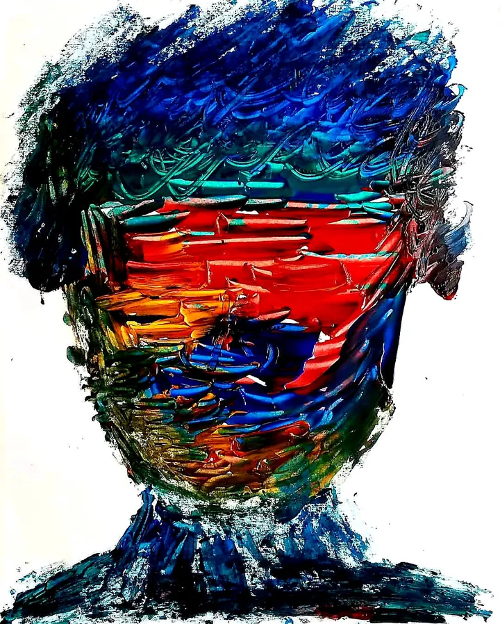 An original impasto portrait painting by Christopher Woodyard, from his Vanta portfolio.