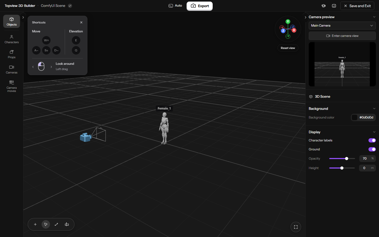 Topview 3D Builder scene editor