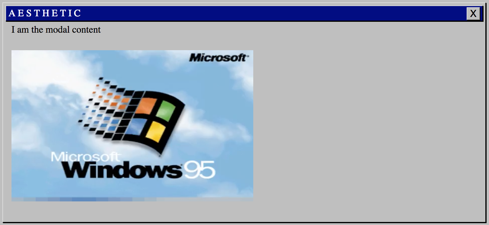 Windows 95 Modal Example
